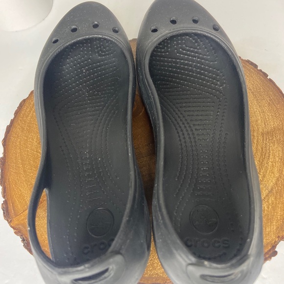 Women's Crocs Kadee Black Ballet Flats Shoes Comfort Slip Ons Size 9 - Picture 5 of 7
